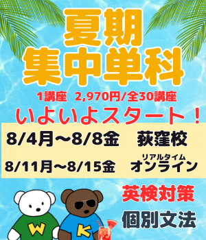 夏期集中単科